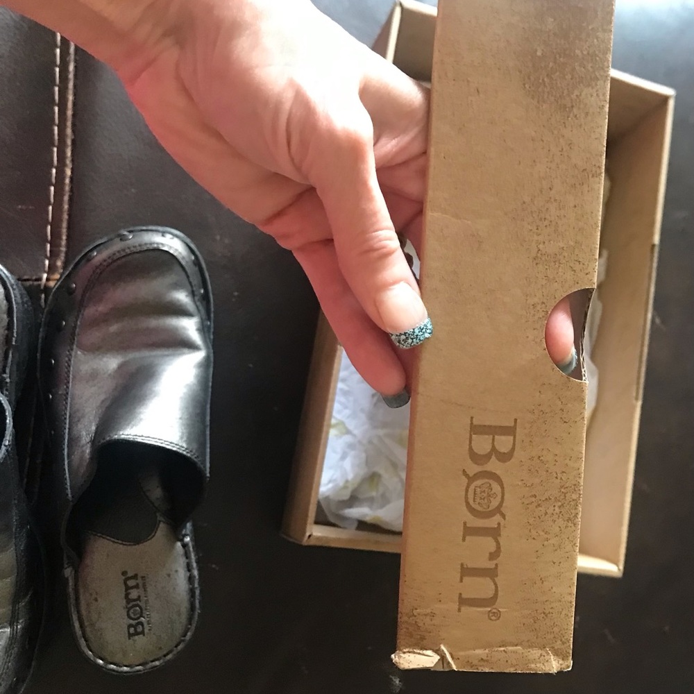 Women’s Marley Silver Gun metal BORN shoes size 8 M - Picture 9 of 11